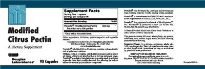 Photo of the Douglas Laboratories Modified Citrus Pectin label