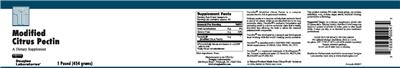 Photo of the Douglas Laboratories Modified Citrus Pectin label