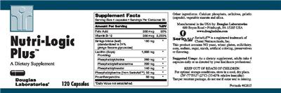 Photo of the Douglas Laboratories Nutri-Logic Plus label