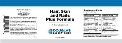 Photo of the Douglas Laboratories Hair, Skin And Nails Plus Formula label