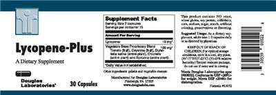 Photo of the Douglas Laboratories Lycopene-Plus label