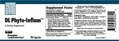 Photo of the Douglas Laboratories DL Phyto-Inflam label