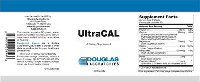 Photo of the Douglas Laboratories UltraCAL label