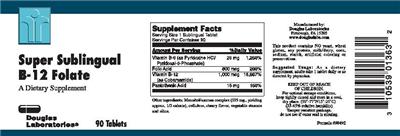 Super Sublingual B-12 Folate