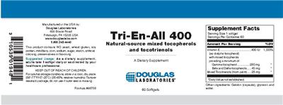 Photo of the Douglas Laboratories Tri-En-All 400 label