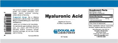 Photo of the Douglas Laboratories Hyaluronic Acid label