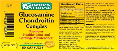 Photo of the Good 'N Natural Glucosamine Chondroitin Complex label