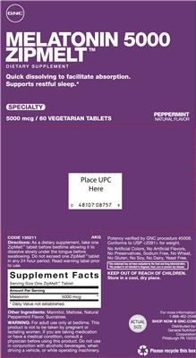 Melatonin 5000 Zipmelt 5000 mcg Peppermint