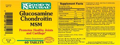 Photo of the Good 'N Natural Glucosamine Chondroitin MSM label