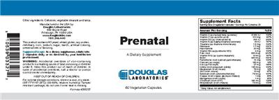 Photo of the Douglas Laboratories Prenatal label