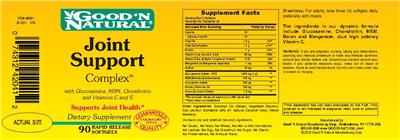 Photo of the Good 'N Natural Joint Support Complex label