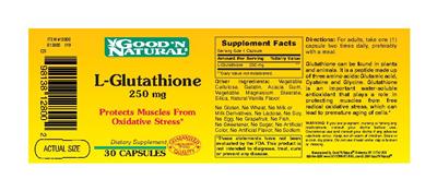 Photo of the Good 'N Natural L-Glutathione 250 mg label