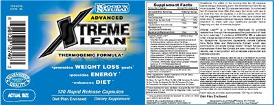 Photo of the Good 'N Natural Xtreme Lean label