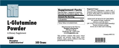 Photo of the Douglas Laboratories L-Glutamine Powder label