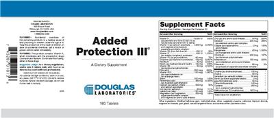 Photo of the Douglas Laboratories Added Protection III label