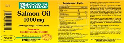 Photo of the Good 'N Natural Salmon Oil 1000 mg label