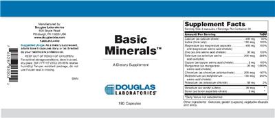 Photo of the Douglas Laboratories Basic Minerals label