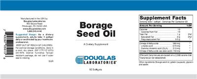 Photo of the Douglas Laboratories Borage Seed Oil label