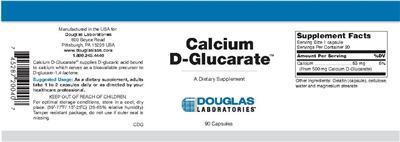 Photo of the Douglas Laboratories Calcium D-Glucarate label