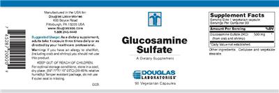 Photo of the Douglas Laboratories Glucosamine Sulfate label