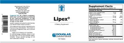 Photo of the Douglas Laboratories Lipex label