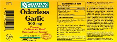 Odorless Garlic 500 mg