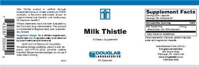 Photo of the Douglas Laboratories Milk Thistle label