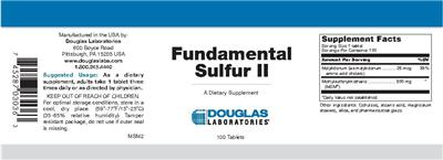 Photo of the Douglas Laboratories Fundamental Sulfur II label