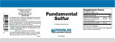 Photo of the Douglas Laboratories Fundamental Sulfur label