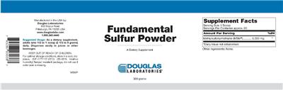 Photo of the Douglas Laboratories Fundamental Sulfur Powder label