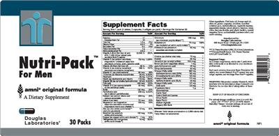 Photo of the Douglas Laboratories Nutri-Pack For Men label