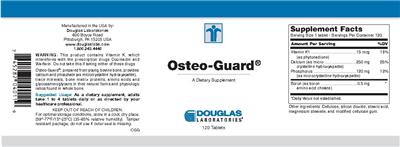 Photo of the Douglas Laboratories Osteo-Guard label