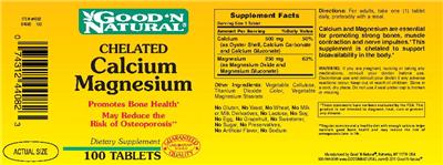 Photo of the Good 'N Natural Chelated Calcium Magnesium label