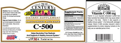 Photo of the 21st Century C-500 label