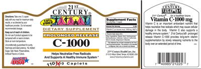 Photo of the 21st Century C-1000 label