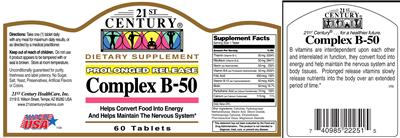 Photo of the 21st Century Complex B-50 label