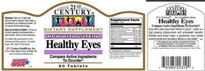 Healthy Eyes のラベル画像（NIH DSLD）