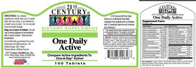 One Daily Active のラベル画像（NIH DSLD）