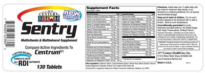 Photo of the 21st Century Sentry label