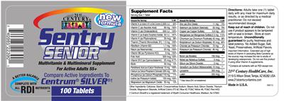 Photo of the 21st Century Sentry Senior label