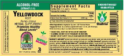 Yellowdock Root Alcohol-Free