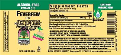 Feverfew Leaf Alcohol-Free