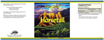 Photo of the New Sun Horsetail label