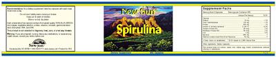 Photo of the New Sun Spirulina label