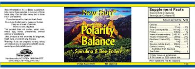 Photo of the New Sun Polarity Balance label