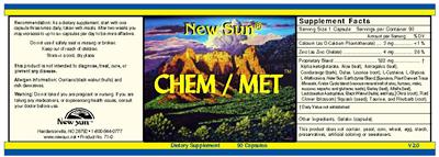 Photo of the New Sun Chem / Met label