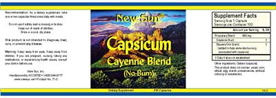 Photo of the New Sun Capsicum label