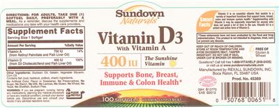 Vitamin D3 With Vitamin A