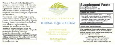 Photo of the Women To Women Herbal Equilibrium label