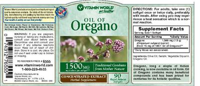 Oil Of Oregano 1500 mg